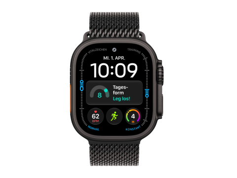 Apple Watch Ultra 4 Titangehäuse 49mm (GPS + Cellular) Milanaise Armband