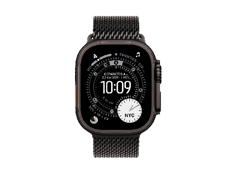 Apple Watch Ultra 3 Titangehäuse 49mm (GPS + Cellular) Milanaise Armband